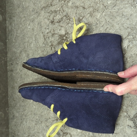 L.L. Bean Kids Sz 5 Women's Sz 7 Blue Suede Chukka Ankle Boots - Picture 6 of 10